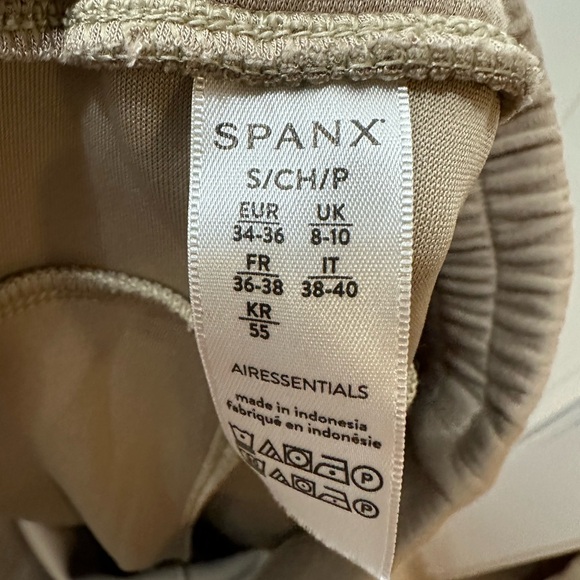 Spanx air essentials wide leg cropped pants fawn tan - Picture 3 of 5